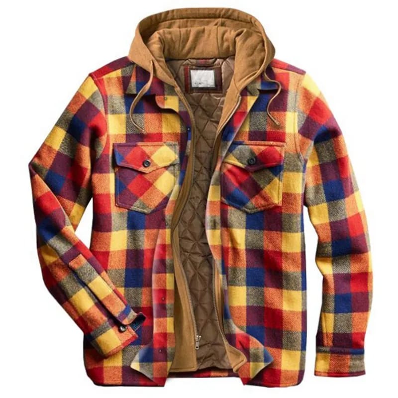 Men's thick Cotton-padded Jacket Non-positioning Printing Hooded Jacket