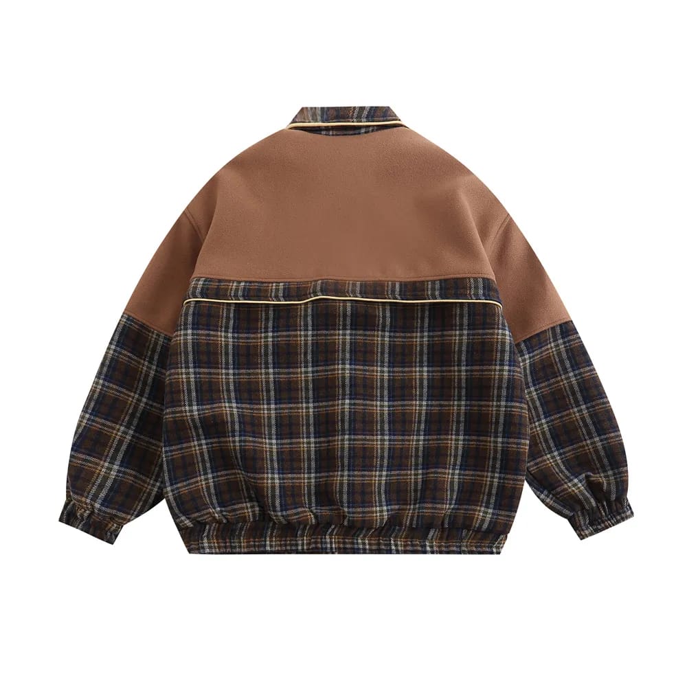 Retro Men's casual Jacket Baseball Uniform